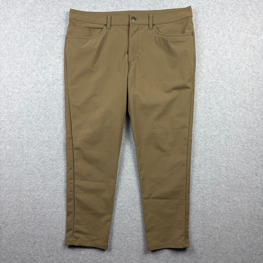 Lululemon Pants Mens 36x26 Brown ABC Slim Fit Warpstreme Performance Chino